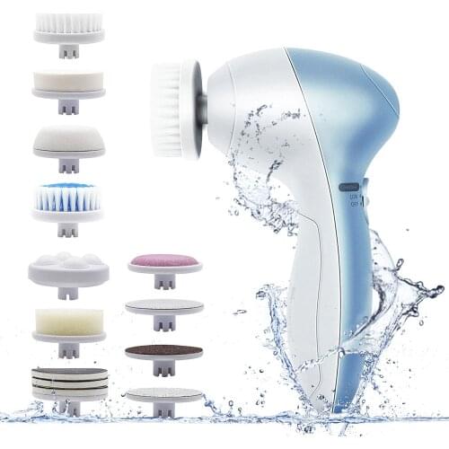 10in1 face cleansing brush massager facial peeling electric facial cleanser brush cleaning machine exfoliating skin washing body