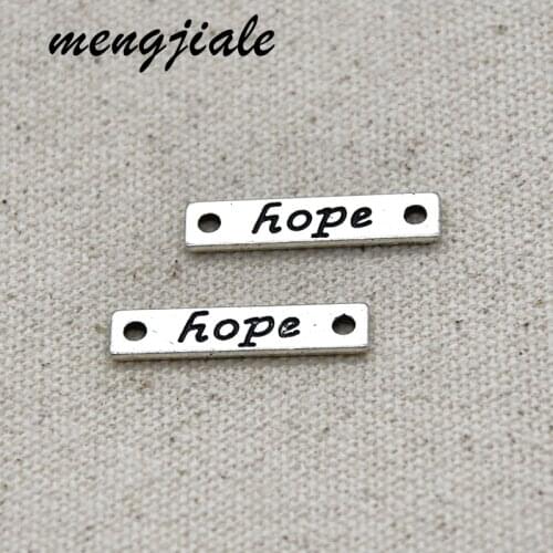 18PCS Wholesale Vintage Metal Alloy Hope Plates Connector Charms For Jewelry Accessories DIY Handmade Craft
