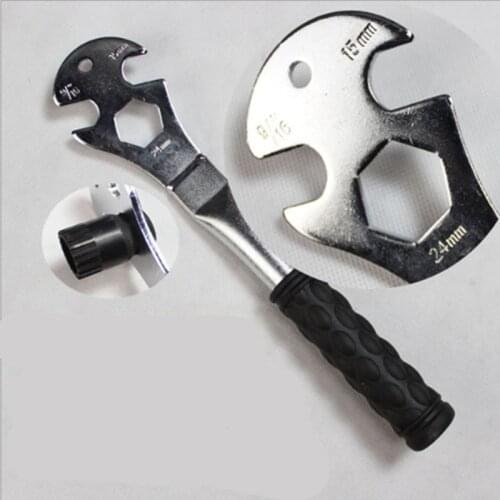 3 In 1Bike 28cm Pedal Multi Wrench Heavy-Duty Spanner Repair Tool With Long Hand Comfortable Grip Feeling And Energy-savi