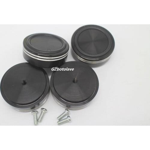 4pcs/lot 44*17mm balck aluminum alloy machine feet amplifier speaker Shockproof absorption mat tripod shock foot nails