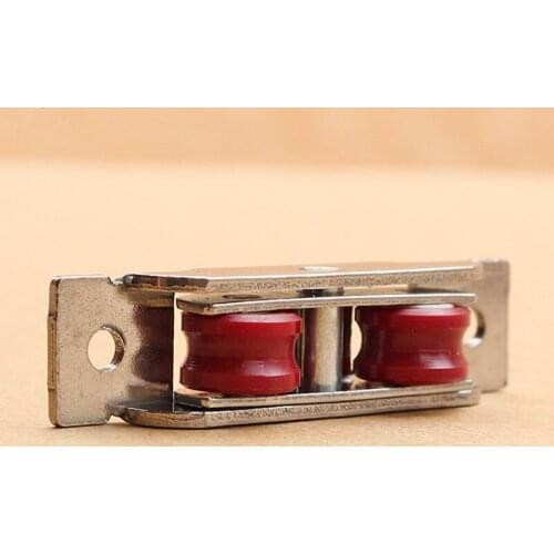 4 Pcs/lot stainless steel door window silent nylon pulley slot wheel sliding door fittings glass door sliding rollers