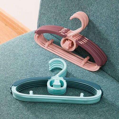 Childrens retractable hanger,cute cartoon bear,adjustable,seamless clothes hang,clothing store clothes support plastic hang