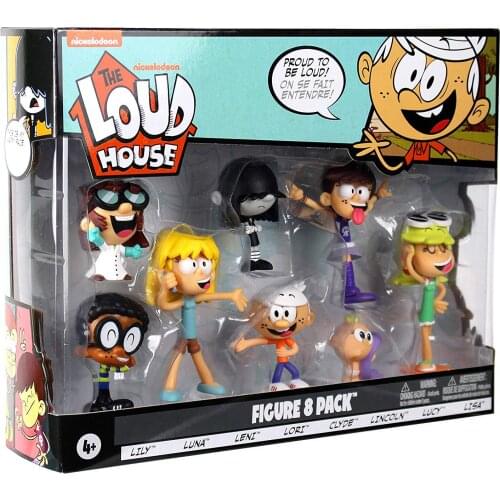 Loud House Action Figure toys 8 pieces/set Lincoln Clyde Lori Lily Leni Lucy Lisa Luna Figure Toys for Children christmas gift