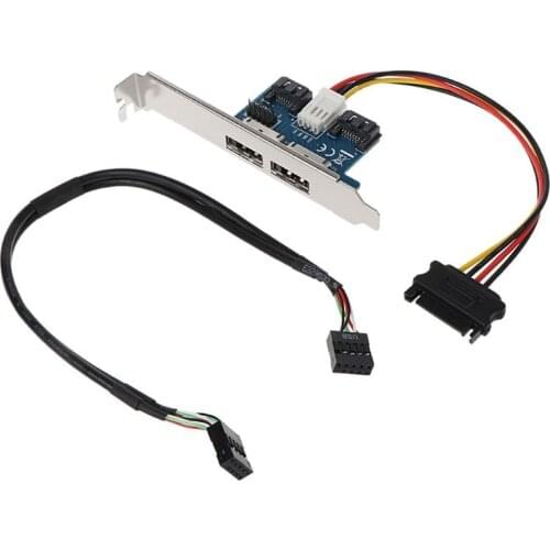 SATA Dual Port to Double Power Over ESATA 12V+5V Adapter Convert Expansion Card