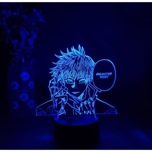 Anime Lamp Jujutsu Kaisen Satoru Gojo LED Night Light Bedroom Decor Birthday Gift Hot Manga Figure Otaku Desk Table Decoration