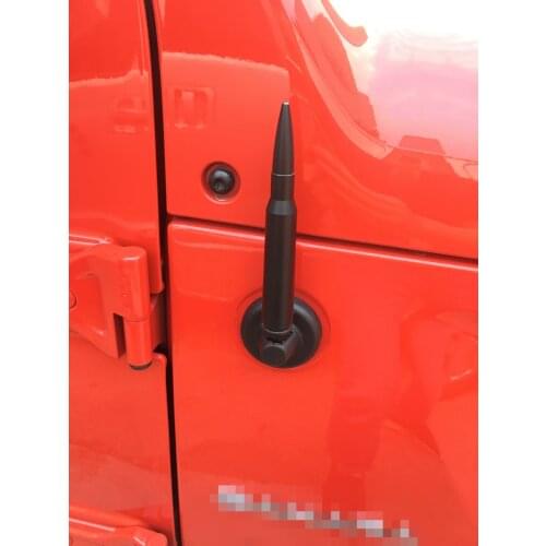 JL1081 modified antenna Black Bullet Aerials for Jeep Wrangler JK JL Universial Replacement Metal Radio Antenna LANTSUN