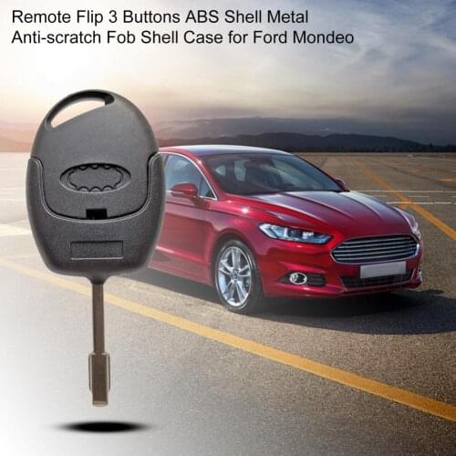 Remote Flip 3 Buttons ABS Shell Metal Anti-scratch Fob Shell Case for Ford Mondeo