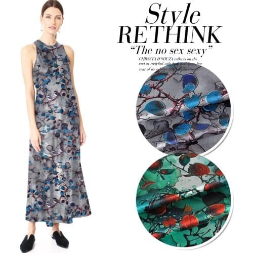 CNUM SP668 Pure Silk /The Magpie/ Silk Fabric 93% Silk 7% Spandex Elastic/Width 1.29yd Thickness 19mm