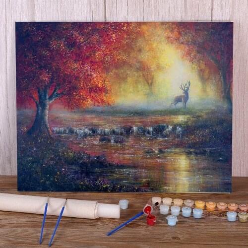Natural Scenery Call Of Autumn Paint By Numbers Package Oil Paints 40*50 Paiting By Numbers Handmade Children Drawing