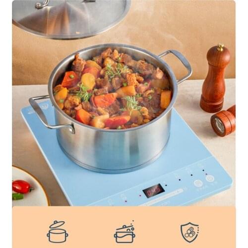 Intelligent touch induction cooker hot pot 2200W household energy-saving induction cooker 10 file temperature hot pot cooker