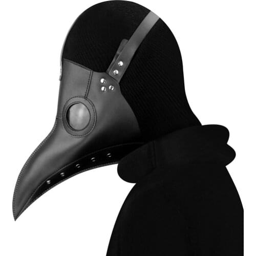 PU Steampunk Bird Plague Doctor Mask Long Nose Beak Mask Retro Cosplay Masks Party Carnival Costume Props Accessories