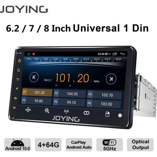 JOYING Android 10.0 Octa Core 4GB+64GB 6.2"/7"/8" universal car radio stereo GPS Navigation support SWC/Carplay/4G/Android auto