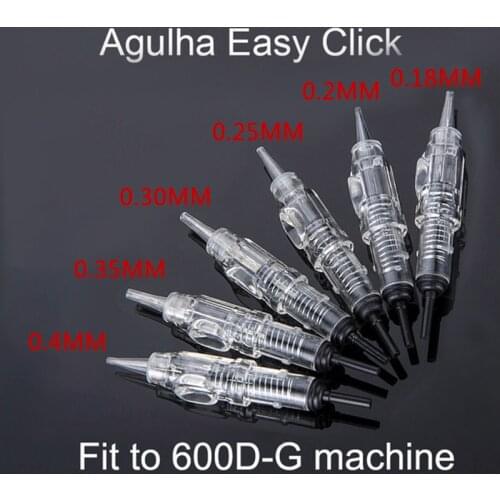 30pcs Cartridge Tattoo Needles 1RL Multiple models Fit to 600D-G machine Disposable Sterilized For Eyebrow Lip Agulha Easy Click