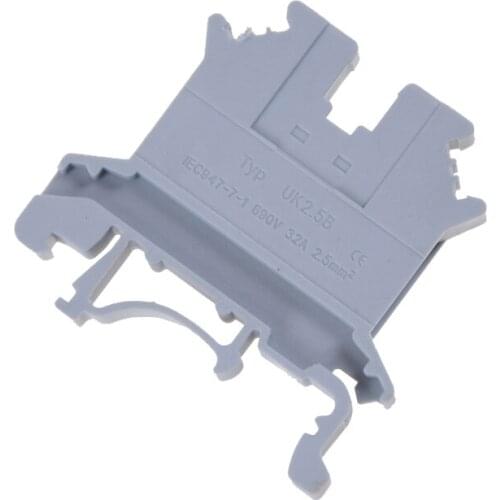 10pcs Wire Terminal blocks UK-2.5B universal DIN rail lug plate Wiring Cable row connection copper DIN rail mounted UK2.5B