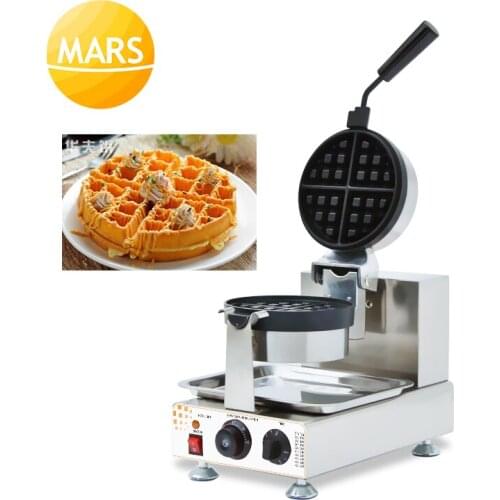 Commercial Electric 110v/220v Rotate Waffle Maker 34cm Waffles Cake Baker Rotary Waffle Iron Machine in Kitchen Equipment