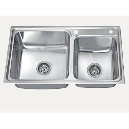 Stainless Steel Kitchen Sink Slot Dish Basin Kitchen Sink Drain Basket And Drain Pip Rectangular CE8345