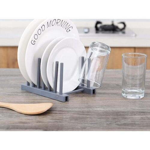 Kitchen Organizers Plastic Dish Plate Drain Rack Tableware Drying Storage Multifunctional Cup Storage Rack Tray Lid Holder Shelf