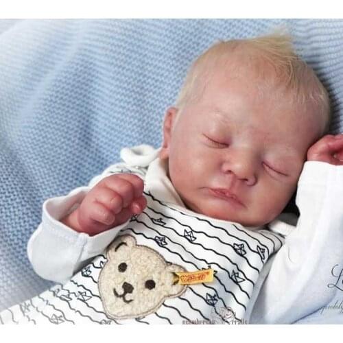 NPK 19inch Kai Newborn Baby Reborn Doll Kit Baby Lifelike Soft Touch Fresh color Unfinished Doll Parts
