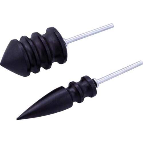 LMDZ Pointed Tip Leather Burnisher Slicker Tool Drill Black Wooden Slicker Shank for Rotary Tools Ebony Edge Burnisher Slicker