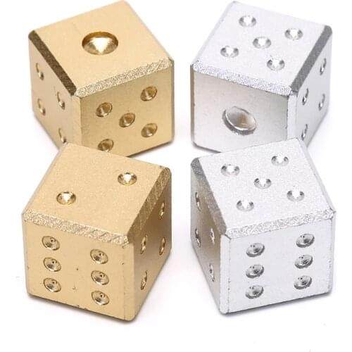 16mm Metal Dice Gold/Silver Pure Color Aluminum Club Bar Drinking Playing Game Tool
