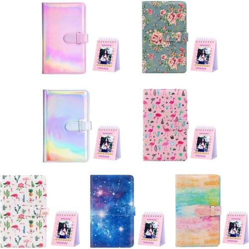Mini Photo Album+Desk Calendar Album For Instax Mini 11 9 8+ 8 Share SP-2 1 Soft Leather Cover And Transparent PVC Inner Bag
