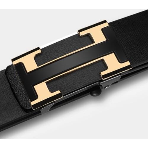 2021 Famous Brand Belt Men Top Quality Genuine Luxury Leather Belts for Men Casual Strap Male Metal Automatic Buckle Fashion