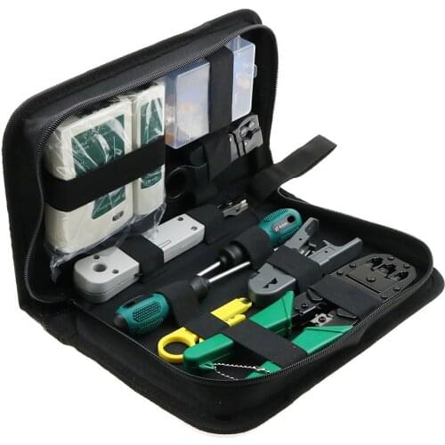 11-in-1 network computer repair tool kit LAN cable tester wire cutter screwdriver pliers crimping repair tool kit