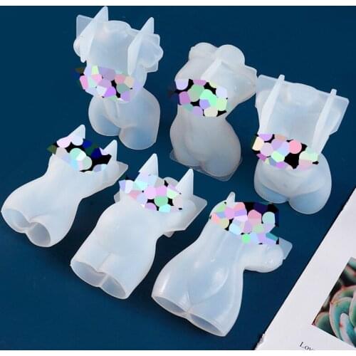 New 3D Art Body Candle Crystal Epoxy Resin Mold Human Aromatherapy Plaster Wax Silicone Mould DIY Crafts Tool for Dropshipping