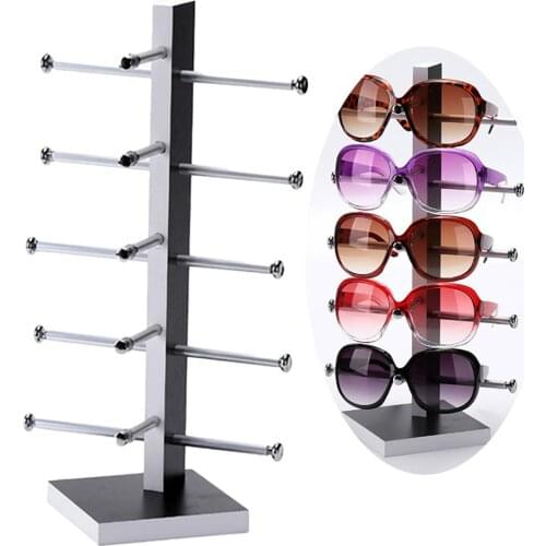New Arrival Wood Display Stand For Sunglass 3D Glass 5 vice Glasses Display Stand Holder Rack/Shelf Assembly Dropshipping