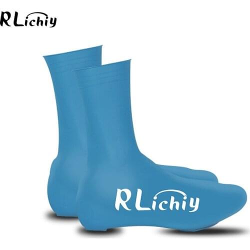 New road bike lock shoe cover, color waterproof silicone shoe cover, windproof, rainproof and warm cycling shoe cover