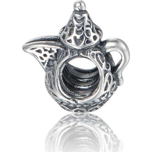 New Arabian Coffee Pot Charm 925 Sterling Silver Jewelry Wholesale Suitable for Brand Style Charm Bracelets & Necklaces LW627