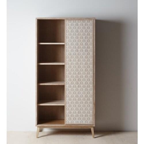 SHELF NATURAL-WHITE DM-MADERA 100X40X203 CM