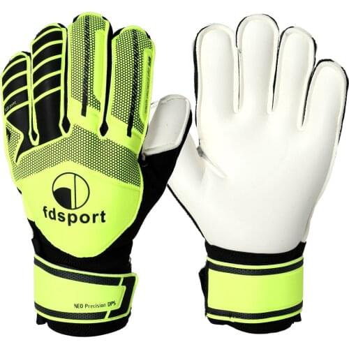 Professional Latex Goalkeeper Non-Slip Gloves Protection Thick Emulsion Soccer Football Goalie Gloves with Fingersaves