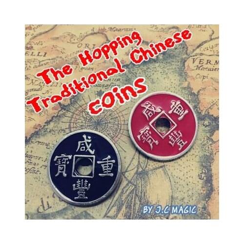 The Hopping Traditional Chinese coins,magic trick,Appearing,gimmick,accessories,mentalism.street, classic toys