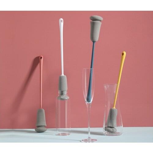 Long handle cleaning cup brush Kitchen cleaning brush Non-dead bottle brush