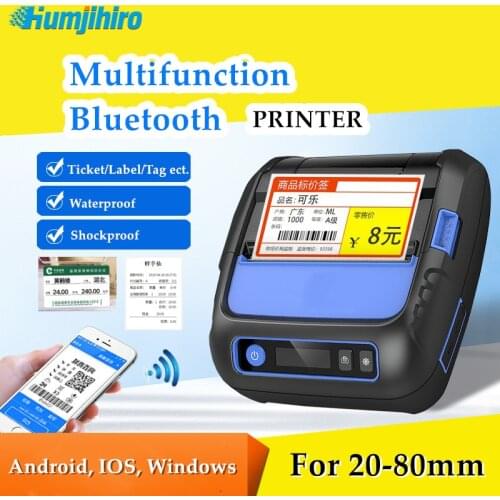 Thermal Printer Receipt/Label 2 in 1 POS Printer 80mm Bluetooth Android/iOS/Windows for Small Business ESC/POS Printer