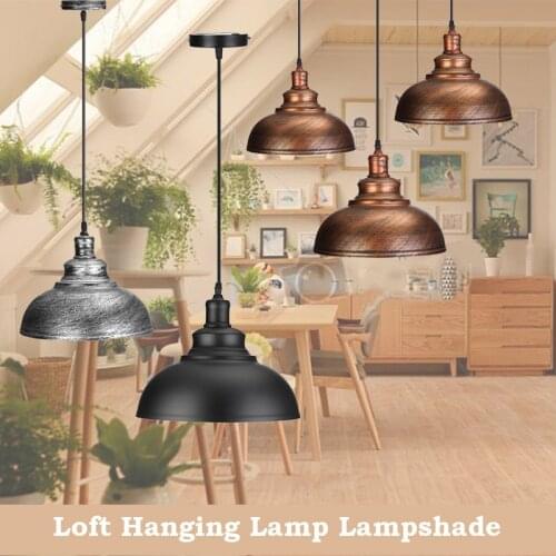 Vintage Pendant Lights Round Lampshade Loft Industrial Style Pendant Lamp Cover for Bar Kitchen Dining Home Lighting Accessoires
