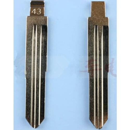 DAKATU Metal Blank Uncut Flip KD Remote Key Blade NO.43 For Chery A5 T11 Replacement Flip remote blade