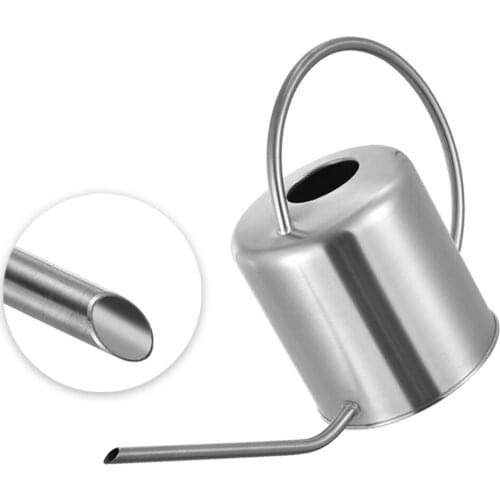1pc 1.3L Plants Watering Can Stainless Steel Watering Pot Long Spout Succulents Watering Kettle Gardening Tool