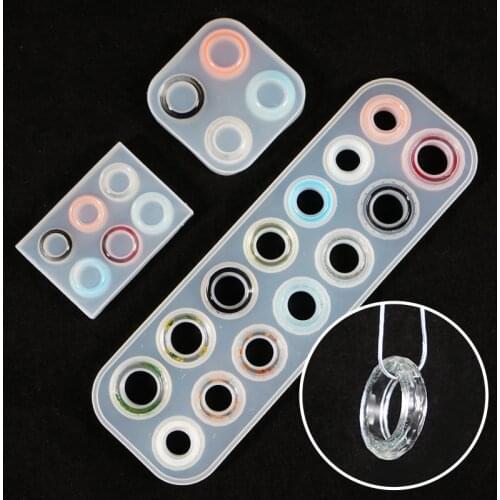 1Pcs Rings Resin Epoxy Molds Mixed Size Silicone Casting Molds Tool For DIY Jewelry Making Findings Supplies Accessories