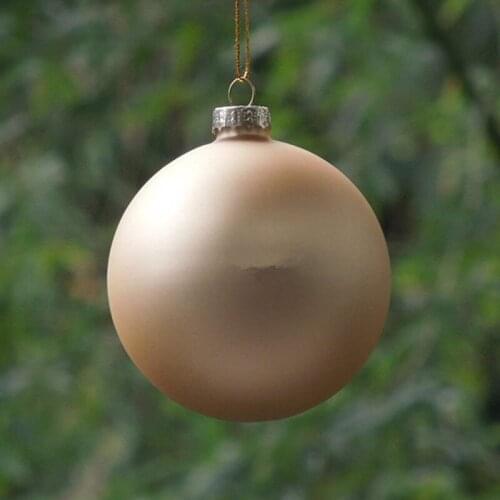 12pcs/pack Diameter=8cm Small Size Matte Gold Series Christmas Day Glass Globe Handmade Lamp Blown Festival Wedding Pendant