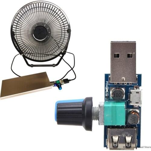 2PCS USB Fan Speed Controller DC4~12V 5W Speed Governor Multifunction Noise Reduction Switch Module for Office Home