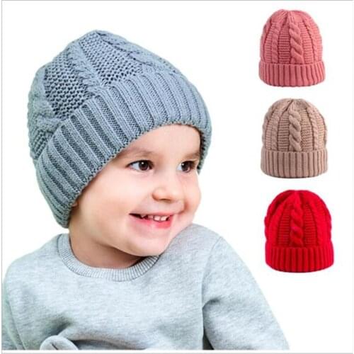 2020 Cute Toddler Winter Warm Crochet Knitted Hat Infant Baby Beanie New Fashion Kids Girls Boys Hat