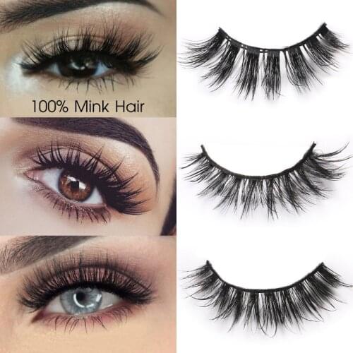 3D Mink Eyelashes Extensions Long Natural Mink False Eyelashes Hand Made Full Strip Eye Lashes Fake Eyelashes Makeup