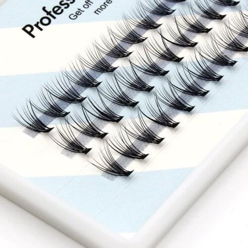 FUNMIX 60PCS Individual Cluster Eye Lashes 0.07mm C Curl Faux Mink Eyelashes Japanese-style 10D Natural Soft Lashes Extension