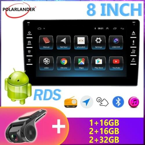 Car Radio 2 Din 8″ Android 9.0 Stereo Receiver Player GPS RDS 1+16G /2+16G/2+32G WIFI Dual USB for Hyundai Kia Toyota Volkswagen