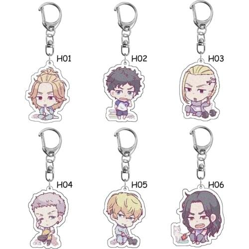 Tokyo Revengers Anime Cosplay Keychain Manjiro Ken Takemichi Hinata Atsushi Chibi Kawaii Bag Pendant Fan Collection Props