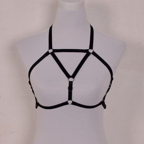 Women Handmade Harness Cage Bra Gothic Harajuku Sexy Lingerie Erotic Lingerie Exotic Apparel Fantasias Body Harness Cage Bra