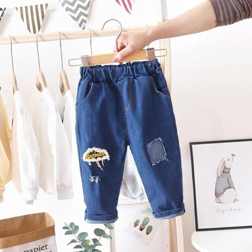 Hot Quality 2020 Girls Jeans Spring And Autumn Childrens Clothing Kids Cat Embroidered Jeans 0-5 YEARS Ages Girl Jeans Kids