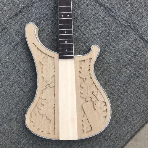 Kaiyuen 4 string Rickenback semi-finished alder body. Canadian maple full body strength.100% picture
